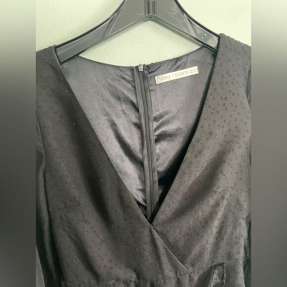 Saints Secrets Dress Women’s Small Black Sheer Witchy Goth Plunge Dark Fairy - Picture 2 of 7